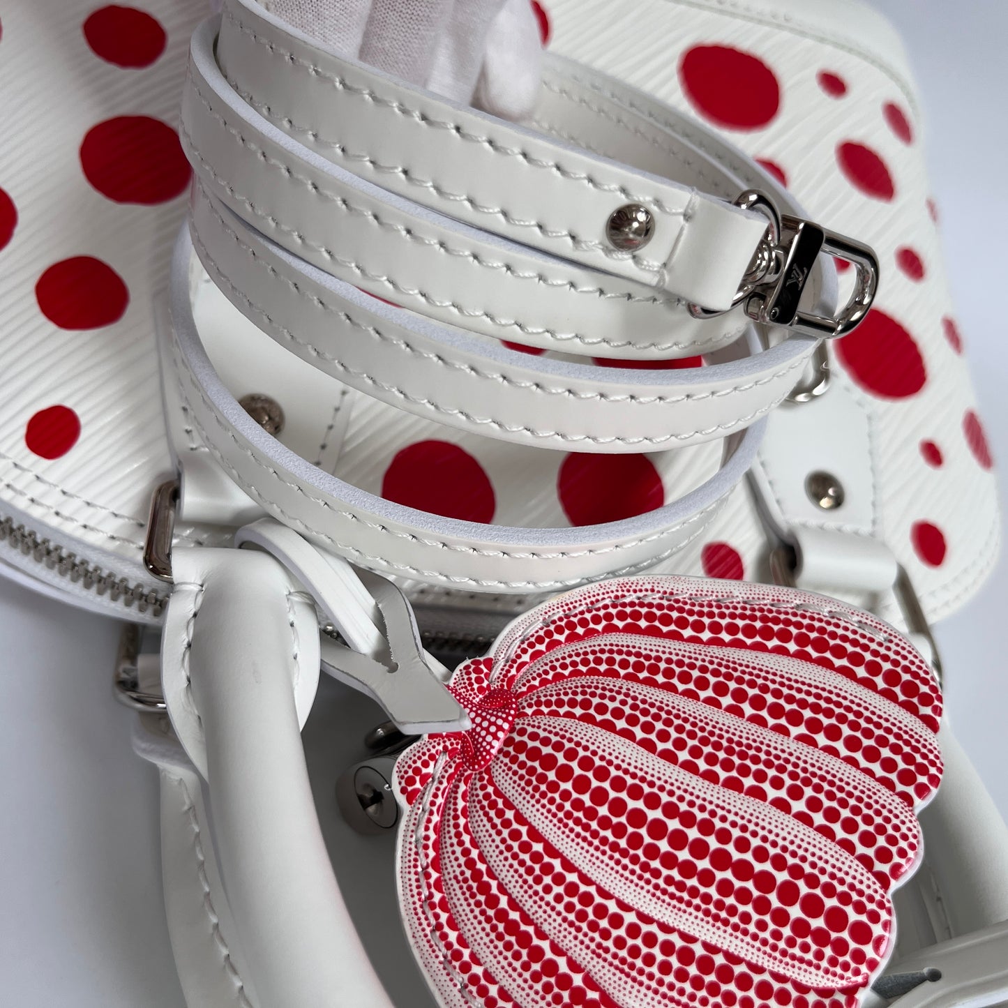 Louis Vuitton x Yayoi Kusama White Alma BB Epi