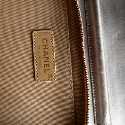 Chanel Quilted Gradient Metallic Lambskin Like A Wallet Flap Crossbody Bag