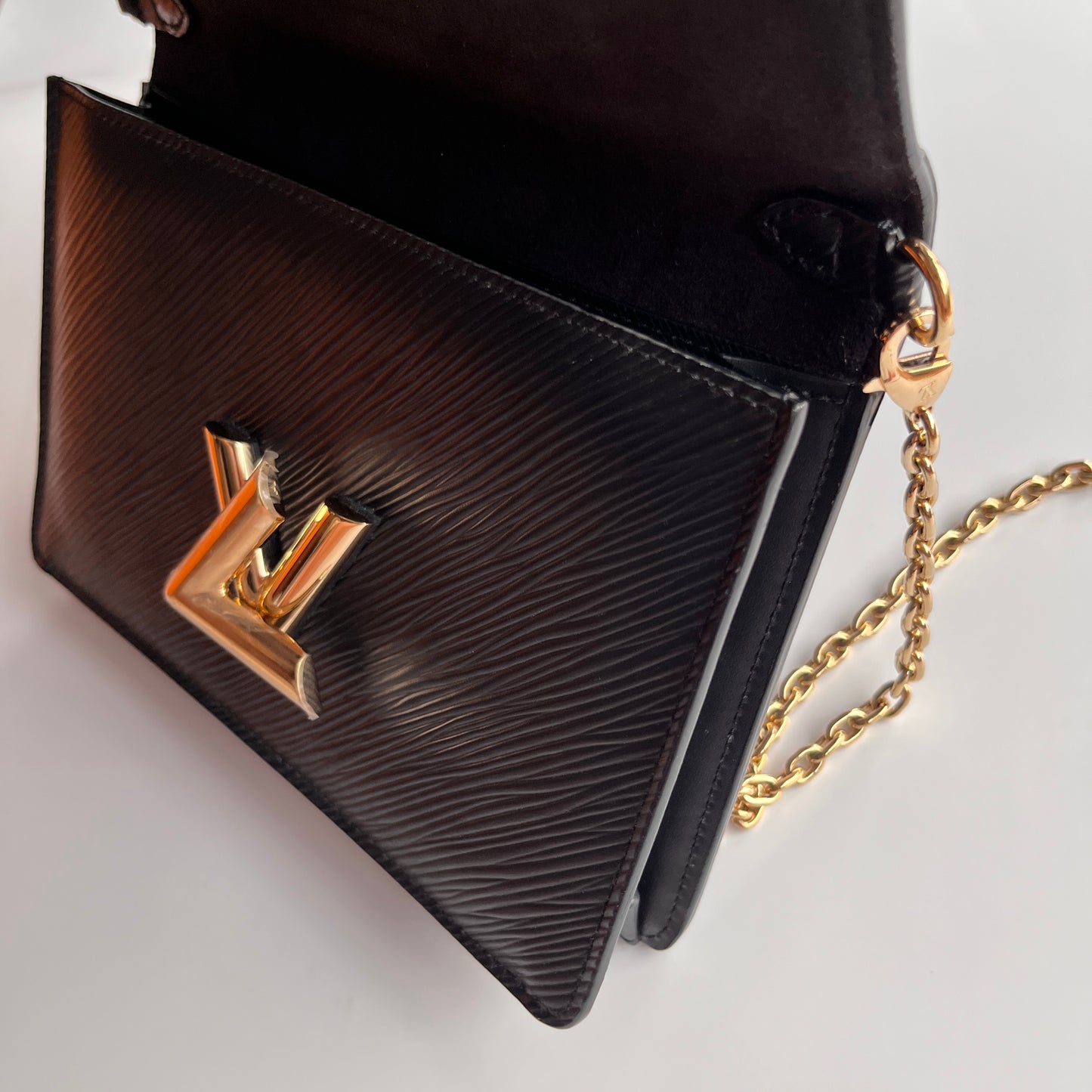 Louis Vuitton Black Epi Twist Wallet on Chain GHW RFID