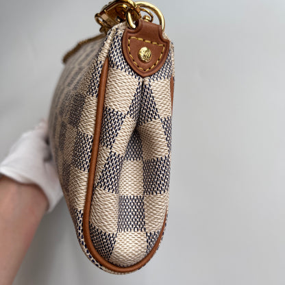 Louis Vuitton Eva PM Damier Azur Clutch/ Crossbody Bag