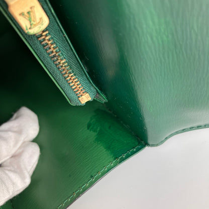 Louis Vuitton Vintage Malesherbes Green Epi Top Handle Bag