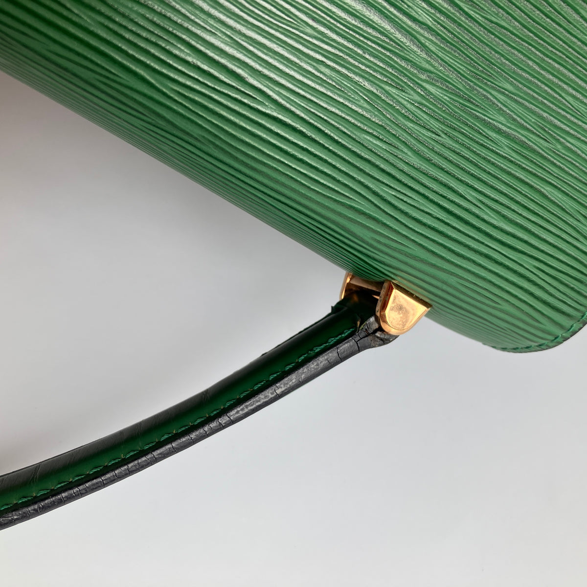 Louis Vuitton Vintage Malesherbes Green Epi Top Handle Bag
