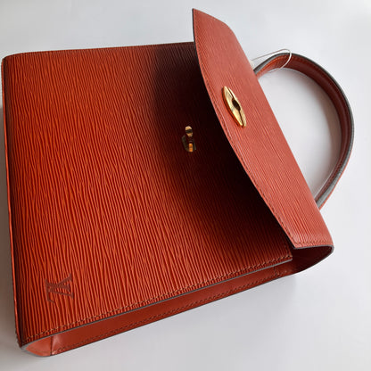 Louis Vuitton Vintage Malesherbes Brown Epi Top Handle Bag