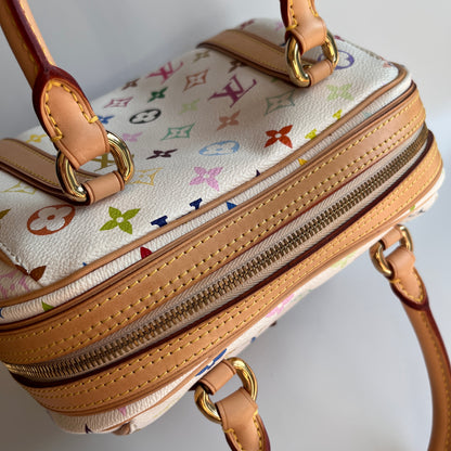 Louis Vuitton x Takashi Murakami White Multicolor Priscilla Handbag