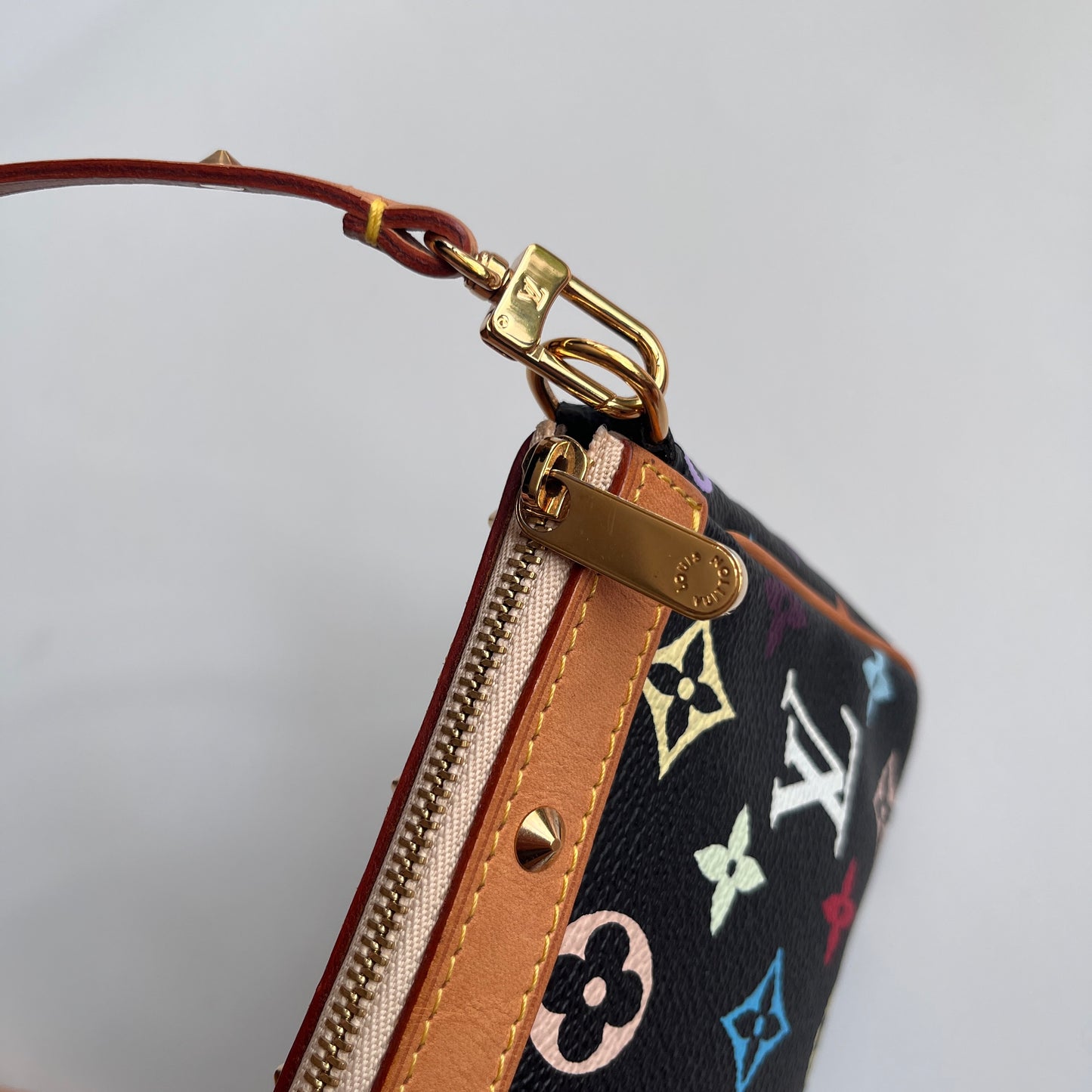 Louis Vuitton x Takashi Murakami Black Multicolor Pochette