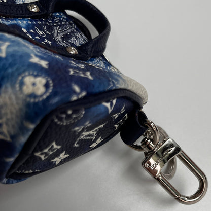 Louis Vuitton Blue Bandana Porto Craie Pouch/ Key Charm