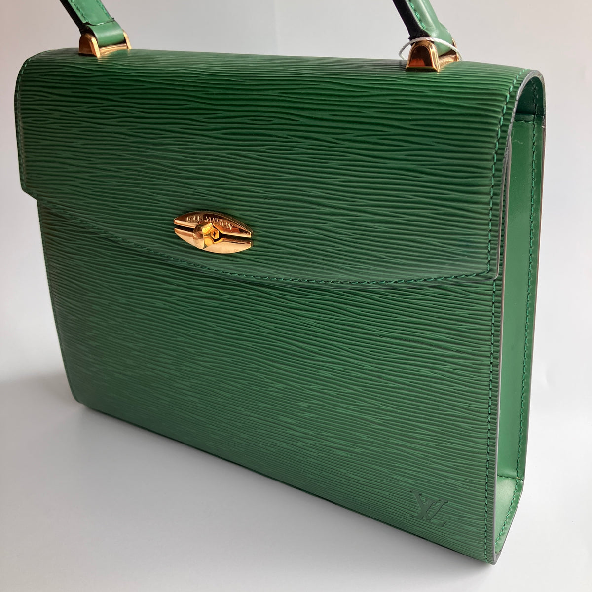 Louis Vuitton Vintage Malesherbes Green Epi Top Handle Bag