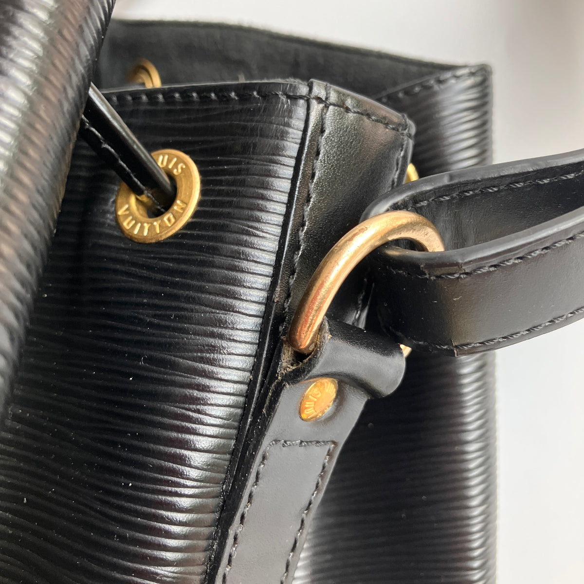 Louis Vuitton Vintage Petit Noé Black Epi Bucket Bag