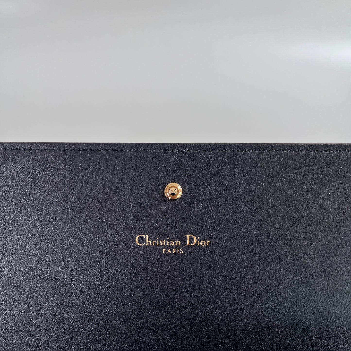 Christian Dior Diorama Metallic Silver Patent Wallet On Chain