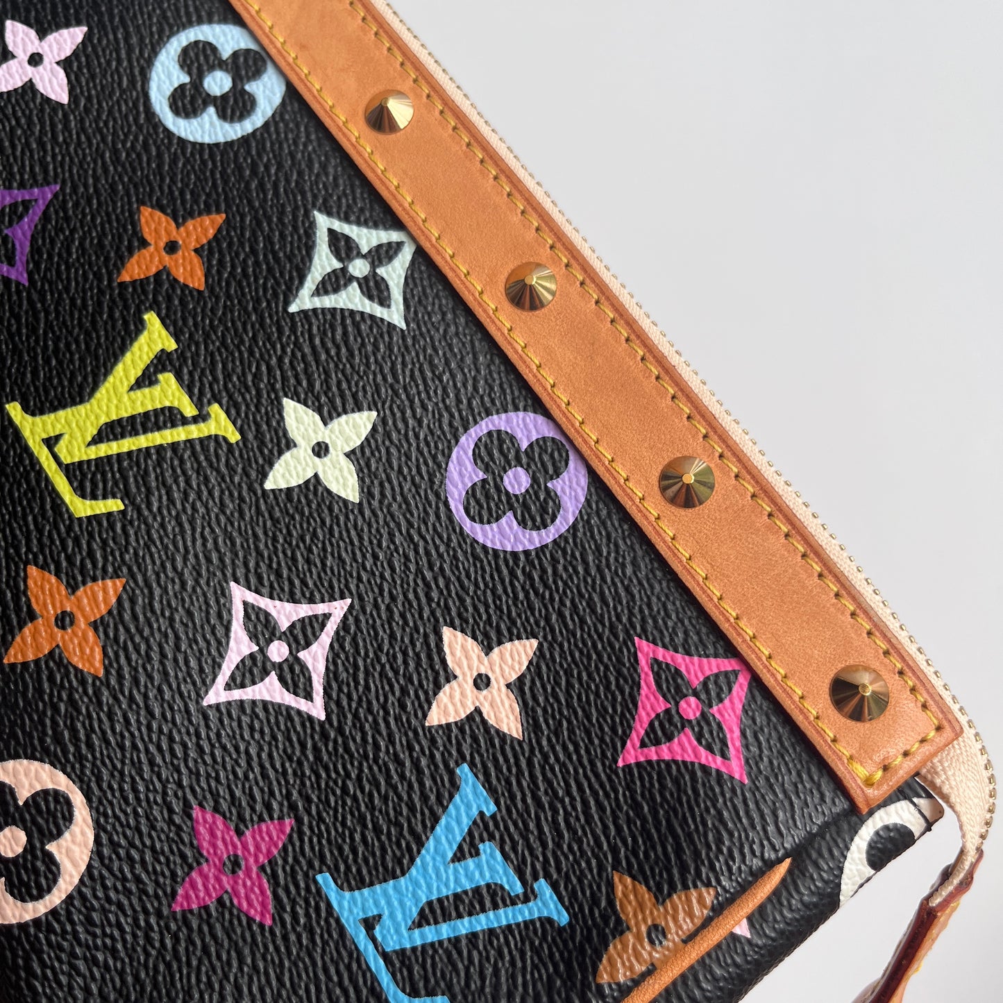 Louis Vuitton x Takashi Murakami Black Multicolor Pochette