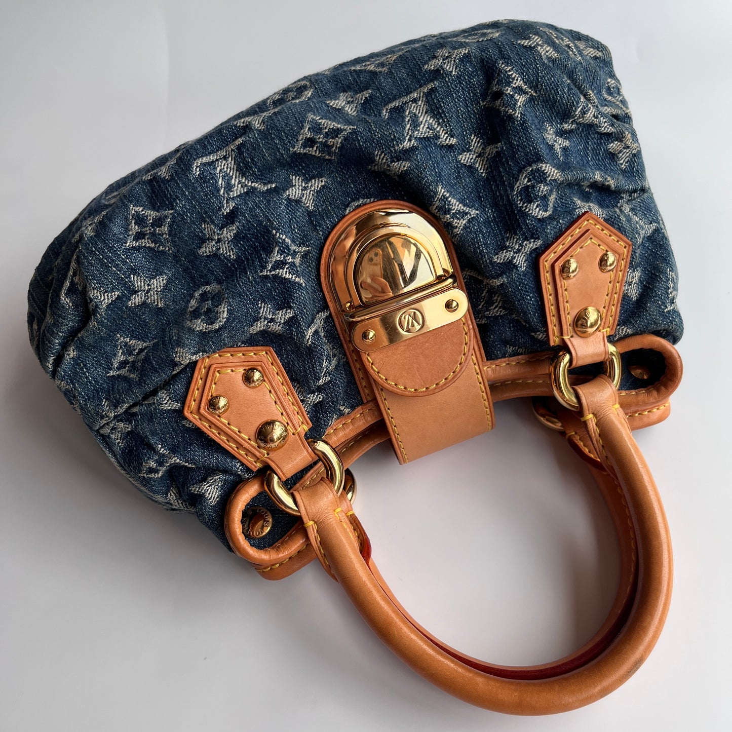 Louis Vuitton Pleaty Denim Top Handle Bag