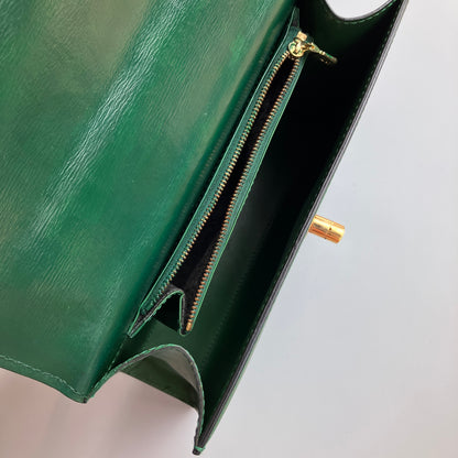 Louis Vuitton Vintage Malesherbes Green Epi Top Handle Bag