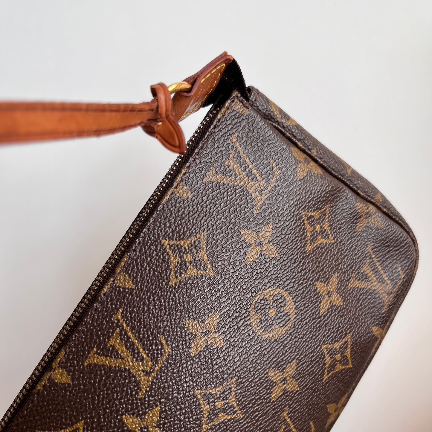 LV Vintage Monogram Pochette With Crossbody Strap