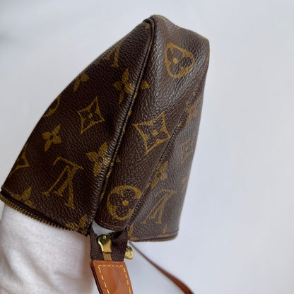 LV Vintage Monogram Pochette With Crossbody Strap