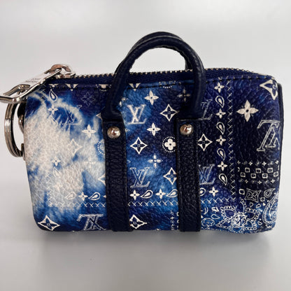 Louis Vuitton Blue Bandana Porto Craie Pouch/ Key Charm