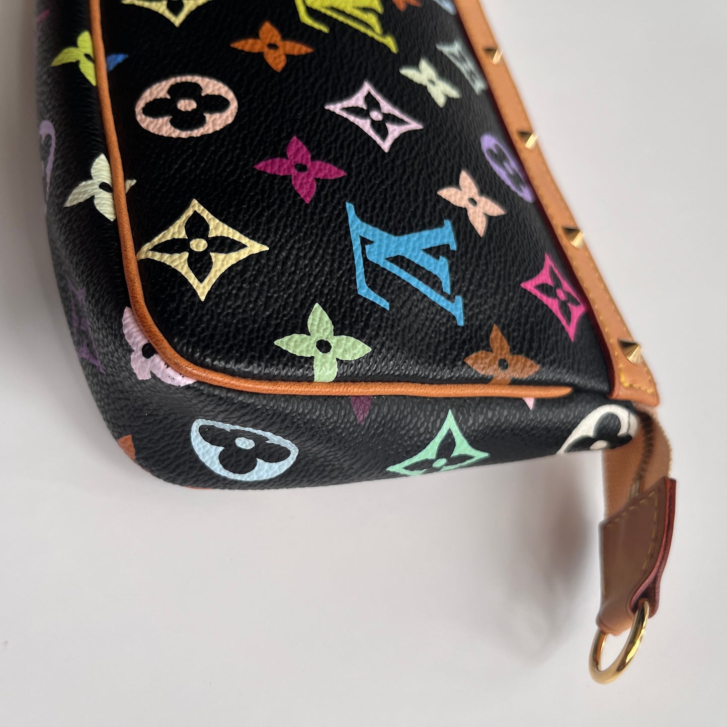 Louis Vuitton x Takashi Murakami Black Multicolor Pochette