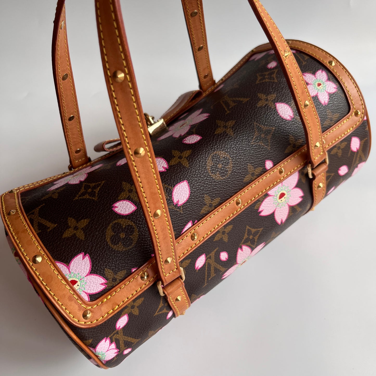 Louis Vuitton x Takashi Murakami Papillon Cherry Blossoms Top Handle Bag NO KEY