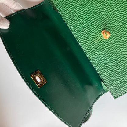 Louis Vuitton Vintage Malesherbes Green Epi Top Handle Bag