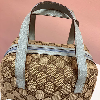 Gucci Vintage GG Canvas Tofu Top Handle Bag
