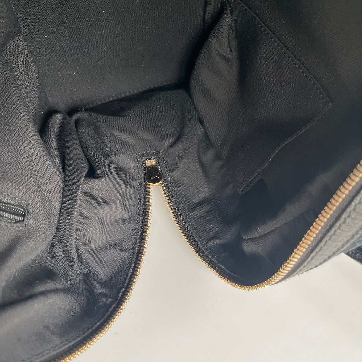Gucci Princy Black Canvas Sherry Line Shoulder Bag