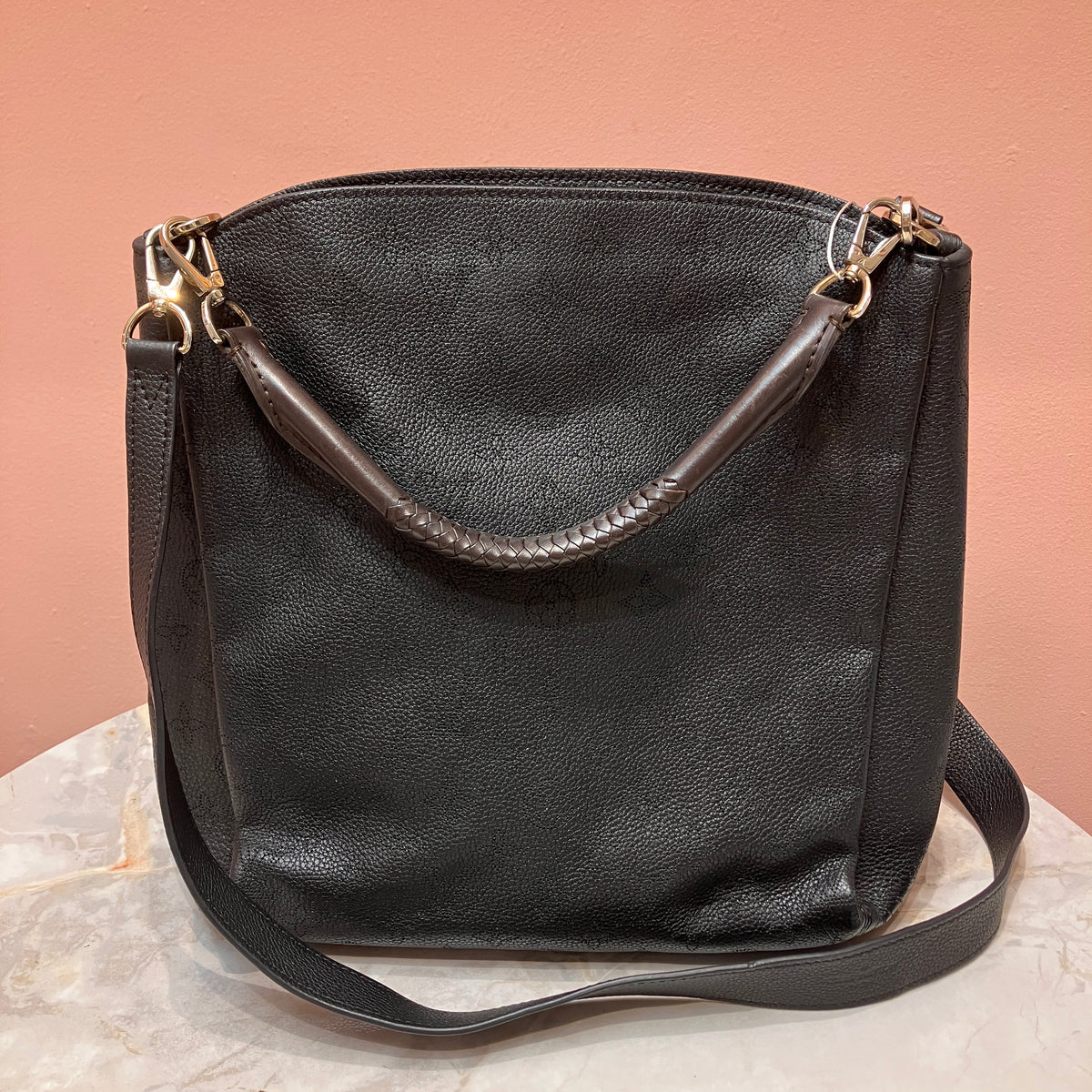 Louis Vuitton Mahina Babylone PM Black Tote 2Way Bag
