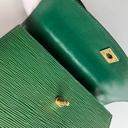 Louis Vuitton Vintage Malesherbes Green Epi Top Handle Bag