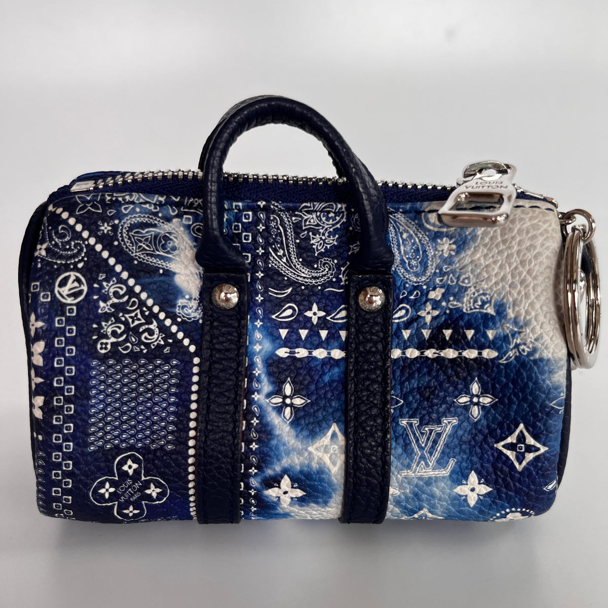 Louis Vuitton Blue Bandana Porto Craie Pouch/ Key Charm