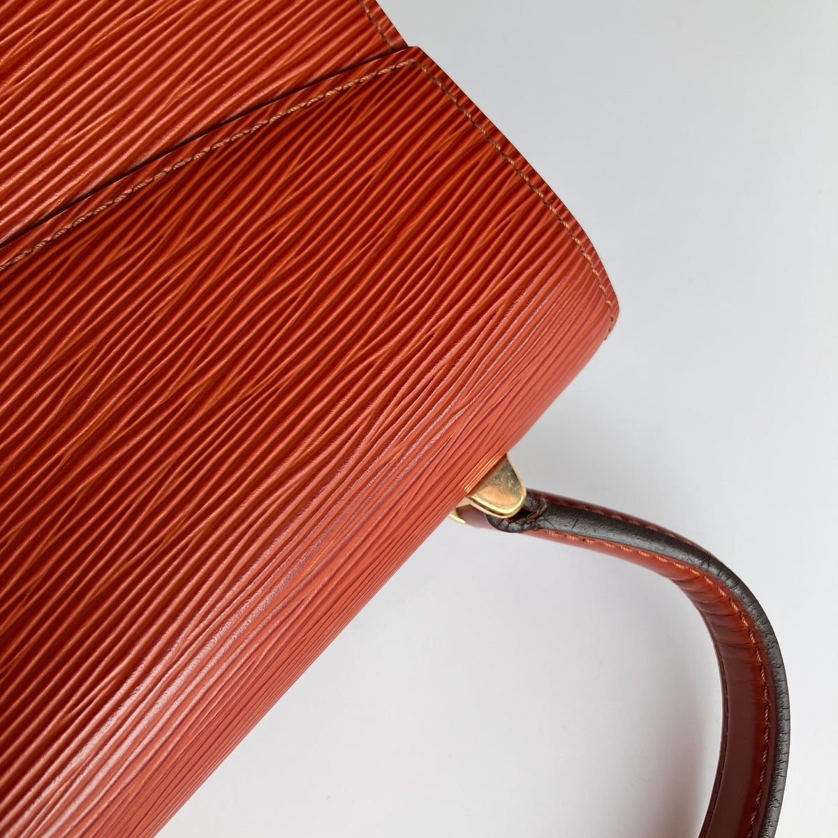 Louis Vuitton Vintage Malesherbes Brown Epi Top Handle Bag
