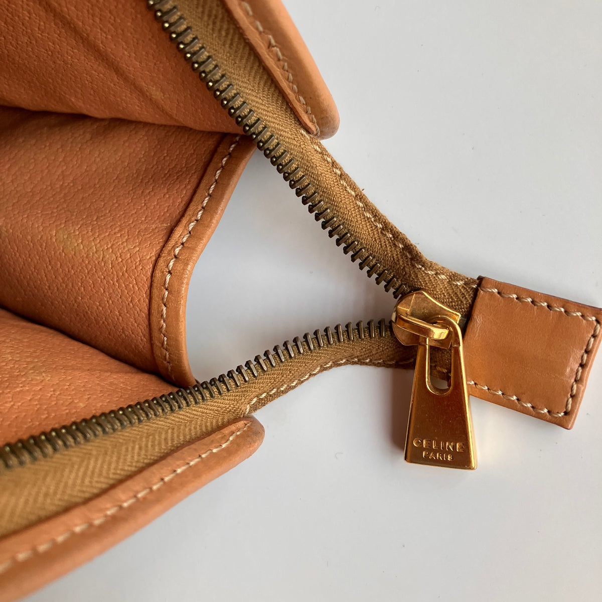 Celine Vintage Macadame Coated Canvas Clutch