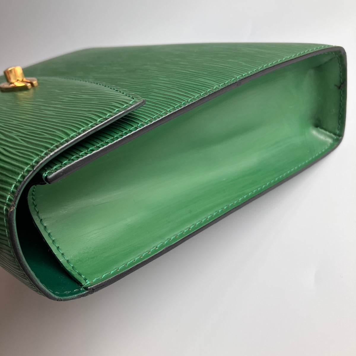 Louis Vuitton Vintage Malesherbes Green Epi Top Handle Bag