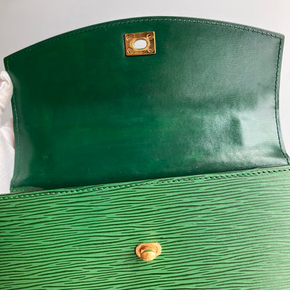 Louis Vuitton Vintage Malesherbes Green Epi Top Handle Bag