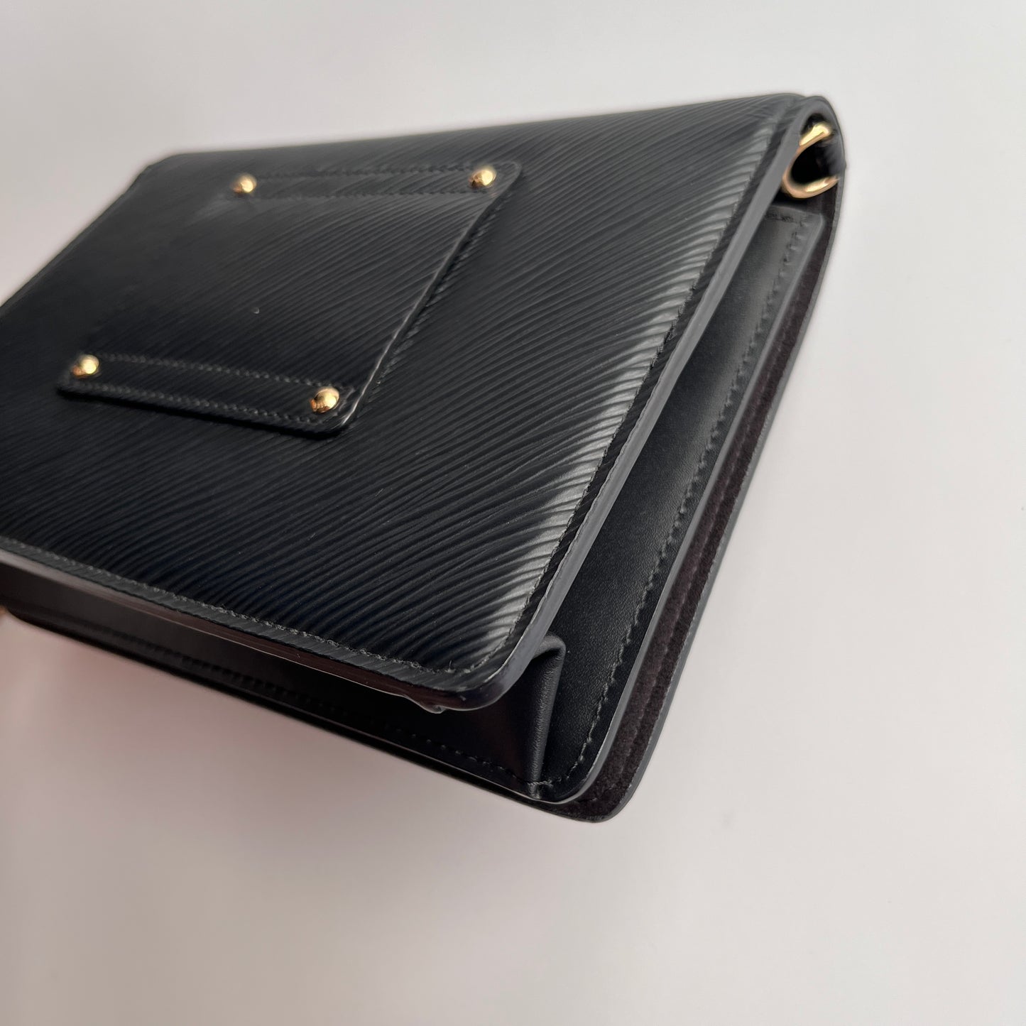 Louis Vuitton Black Epi Twist Wallet on Chain GHW RFID