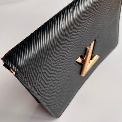 Louis Vuitton Black Epi Twist Wallet on Chain GHW RFID