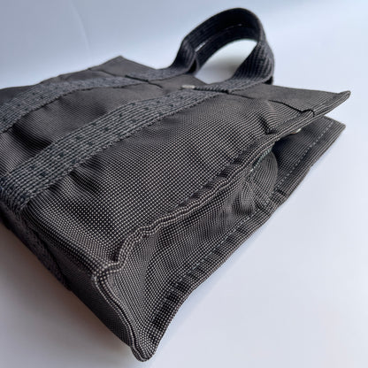 Hermes Herline PM Gray Canvas Tote Bag