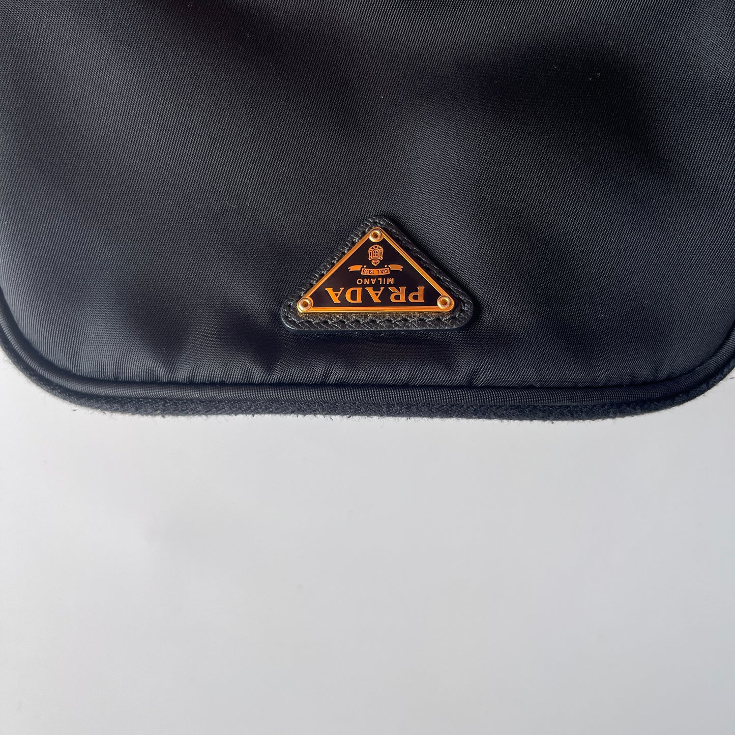 Prada Black Nylon Double Zip Pouch/ Wristlet