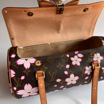 Louis Vuitton x Takashi Murakami Papillon Cherry Blossoms Top Handle Bag NO KEY