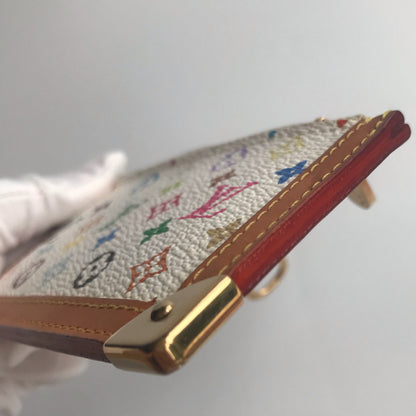 Louis Vuitton Monogram Multicolor Pochette Cles White