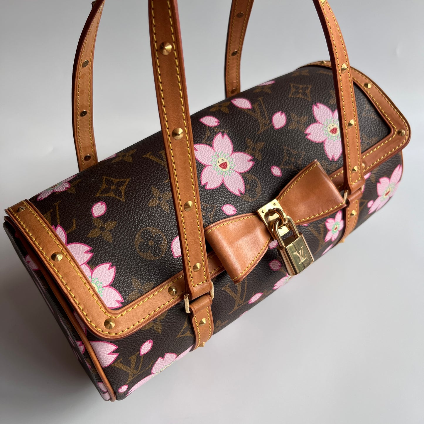Louis Vuitton x Takashi Murakami Papillon Cherry Blossoms Top Handle Bag NO KEY