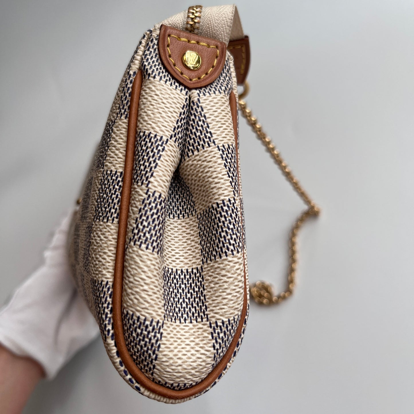 Louis Vuitton Eva PM Damier Azur Clutch/ Crossbody Bag