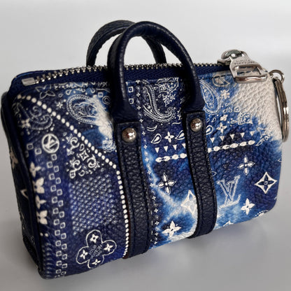 Louis Vuitton Blue Bandana Porto Craie Pouch/ Key Charm