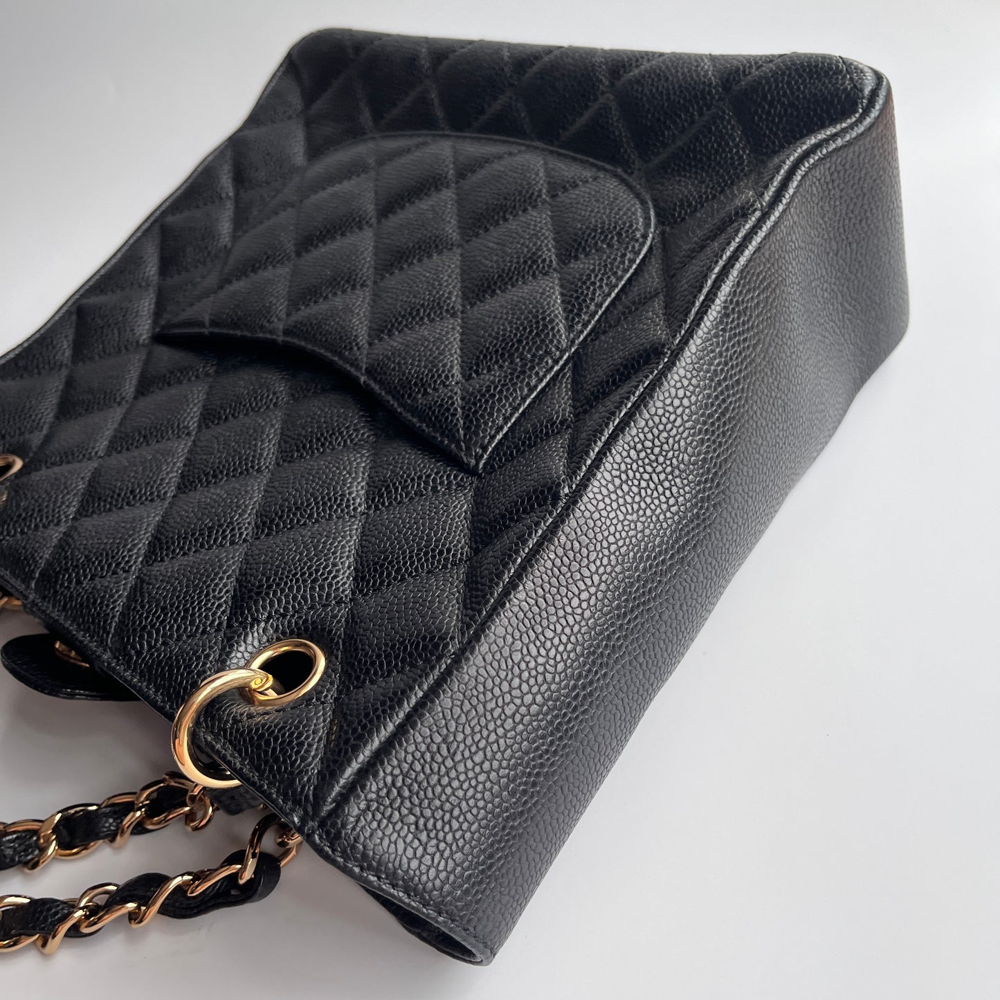Chanel Vintage Black Caviar PST Tote Bag