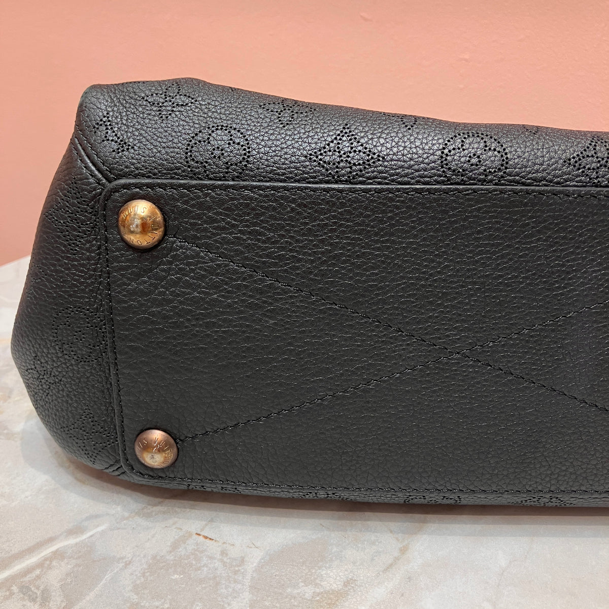 Louis Vuitton Mahina Babylone PM Black Tote 2Way Bag