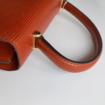 Louis Vuitton Vintage Malesherbes Brown Epi Top Handle Bag