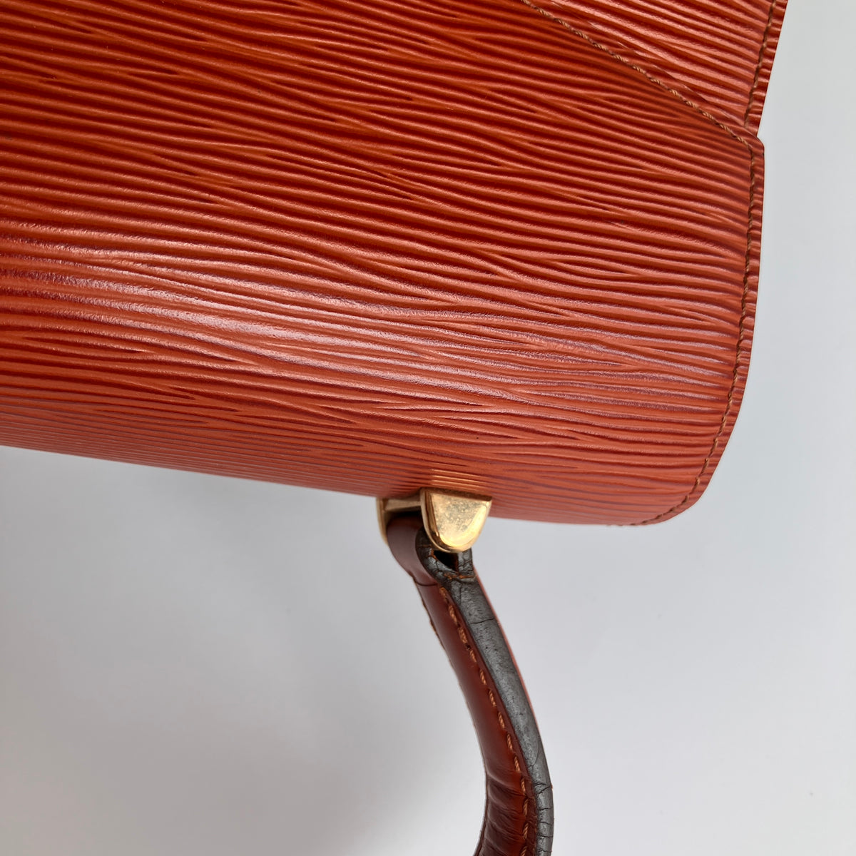 Louis Vuitton Vintage Malesherbes Brown Epi Top Handle Bag