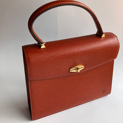 Louis Vuitton Vintage Malesherbes Brown Epi Top Handle Bag