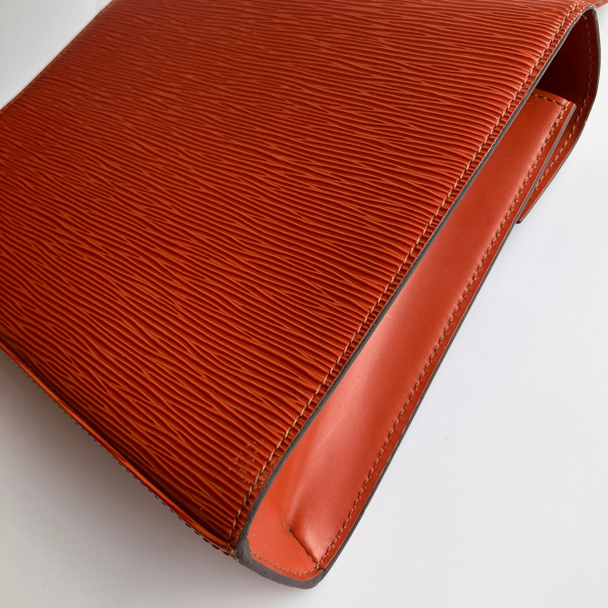 Louis Vuitton Vintage Malesherbes Brown Epi Top Handle Bag
