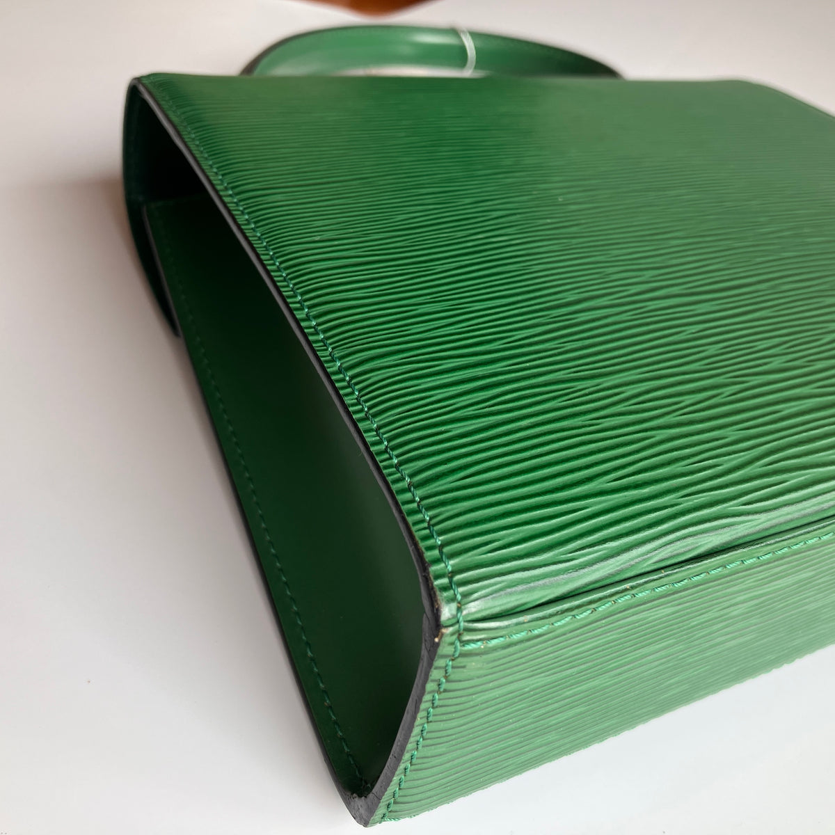 Louis Vuitton Vintage Malesherbes Green Epi Top Handle Bag