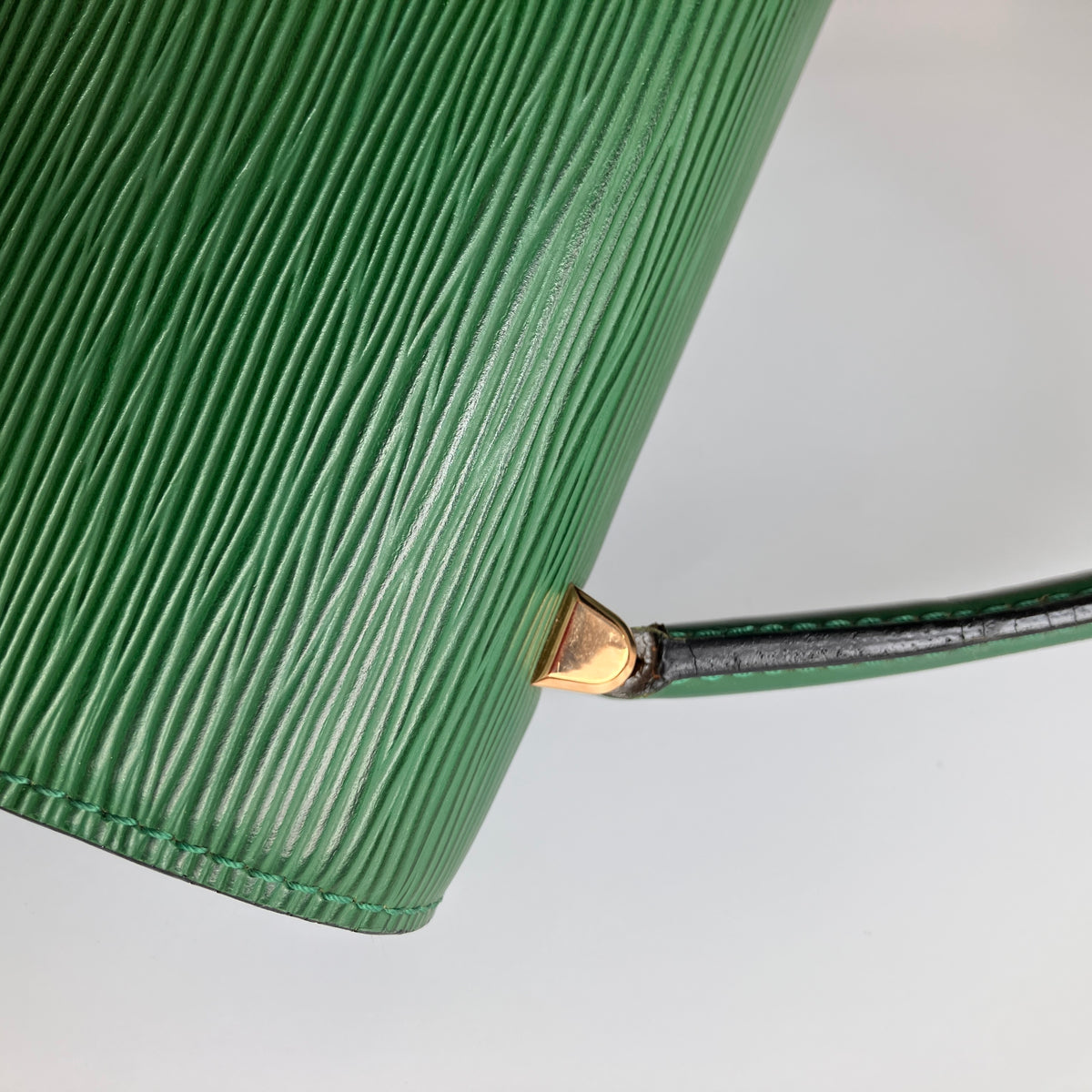 Louis Vuitton Vintage Malesherbes Green Epi Top Handle Bag