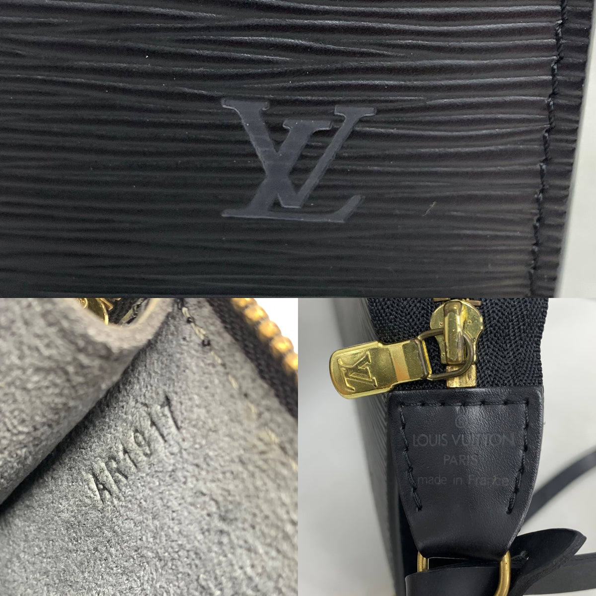 Louis Vuitton Vintage Epi Noir Pochette Accessories