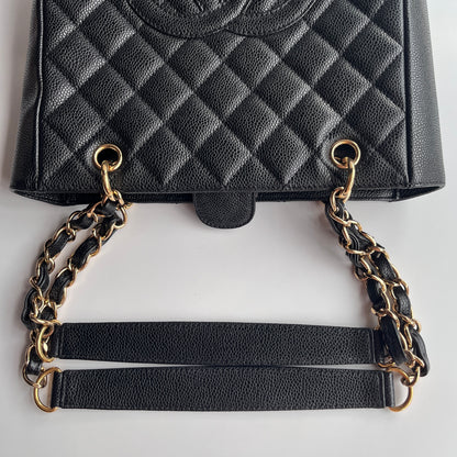 Chanel Vintage Black Caviar PST Tote Bag